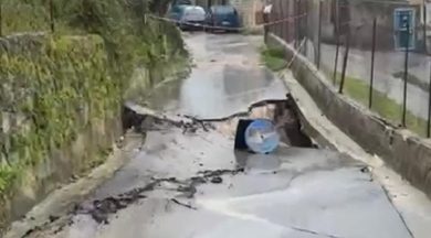 Maltempo nel Palermitano, frana a Carini: tre famiglie evacuate