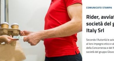 Antitrust: indagine su Glovo e Deliveroo, “ingannevoli” sull’etica