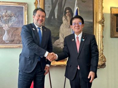 Infrastrutture, Salvini incontra il ministro giapponese Yasushi Kaneko