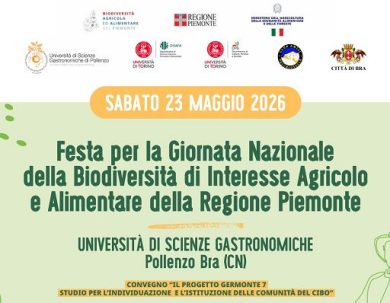Unisg: il 23 maggio la Festa della Biodiversità del Piemonte