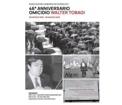 L’Associazione Lombarda dei Giornalisti ricorda Walter Tobagi