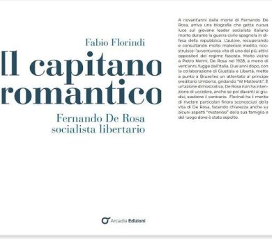 Libri, l’antifascista Fernando De Rosa è “Il capitano romantico”