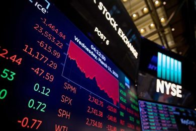 Wall Street crolla zavorrata dai chip, DJ -1,35%% e Nasdaq -4,18%