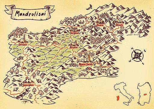 Vino, nasce la nuova mappa illustrata del territorio del Mandrolisai