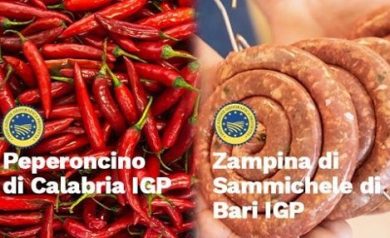 Peperoncino Calabria e Zampina Sammichele di Bari in registro Igp