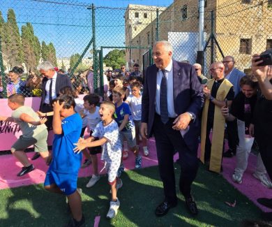 Inaugurato campetto riqualificato dal Palermo FC. Lagalla: “Il nostro modello di città”