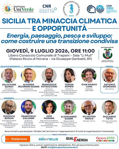Fondazione Univerde: Sicilia tra minaccia climatica e opportunità.