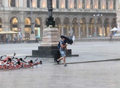 Dpc: temporali intensi sul Nord, allerta arancione in Lombardia