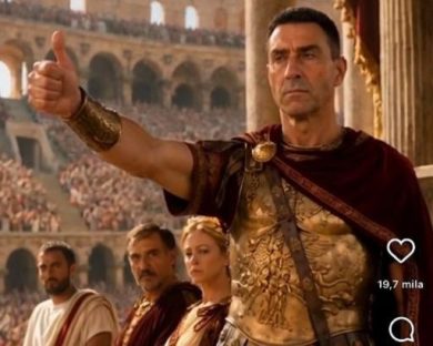 Vannacci posta video Ia: lui al Colosseo fa pollice verso per Schlein, Conte