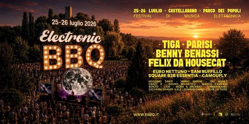 Reggio Emilia, Electronic BBQ Festival 2026: musica, food e sport Reggio Emilia, Electronic BBQ Festival 2026: musica, food e sport