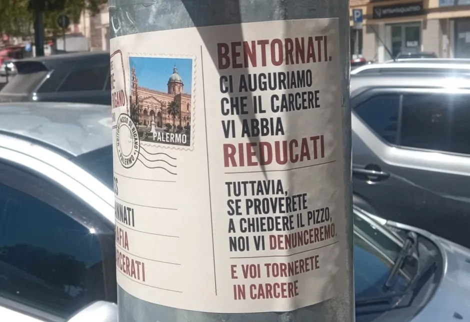 Palermo, spuntano le “cartoline” per i boss scarcerati: “Tornate a chiedere il pizzo e vi denunciamo”