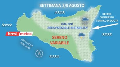 Meteo, che agosto ci aspetta? L’esperto al QdS: “Temperature giù dopo il 14”