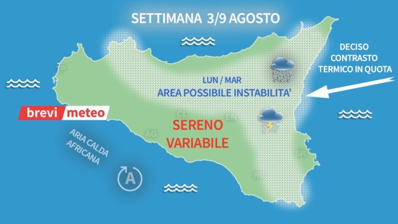 Meteo, che agosto ci aspetta? L’esperto al QdS: “Temperature giù dopo il 14”