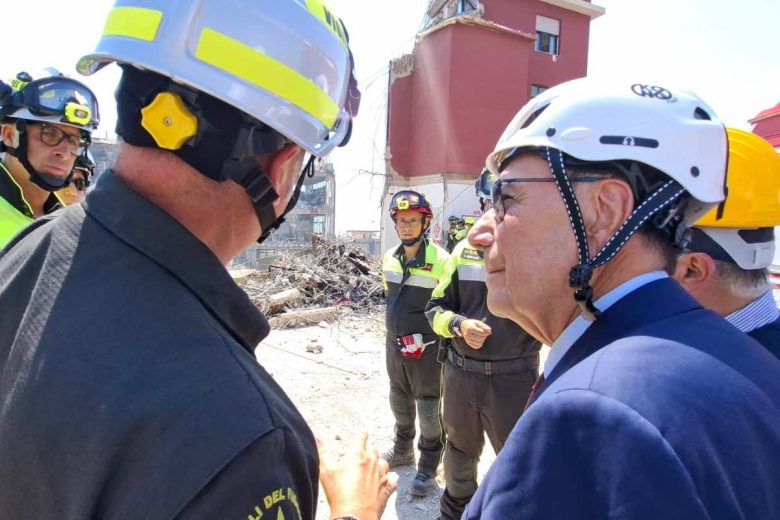 Crollo di Messina, Schifani in visita sul luogo della tragedia: Regione accanto alla città e alle famiglie