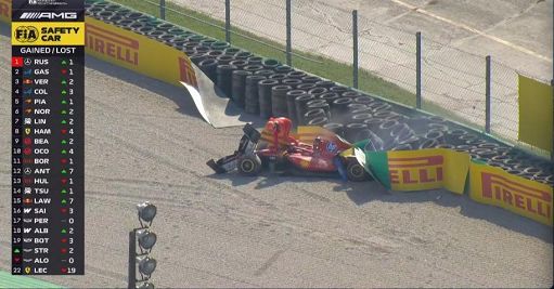 Formula1, per Leclerc contatto con Hamilton, poi va a muro
