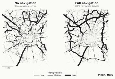 Cnr: L’impatto dei navigatori satellitari sul traffico urbano