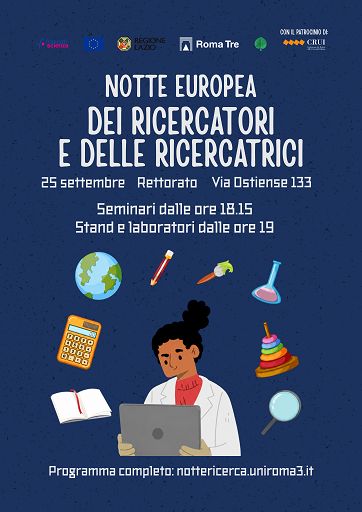 A Roma Tre notte europea dei ricercatori e delle ricercatrici 2026