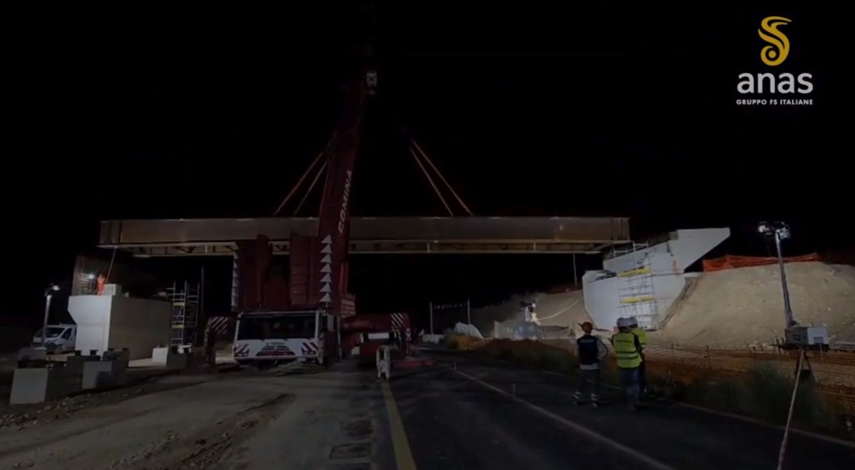 La nuova autostrada Ragusa-Catania, varato il cavalcavia a Chiaramonte Gulfi