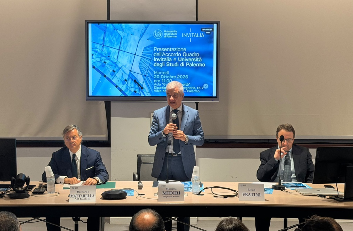 Accordo Università di Palermo-Invitalia: il progetto per promuovere tecnologia, sviluppo dell’imprenditorialità e ricerca