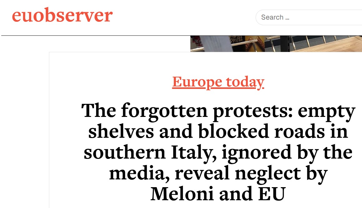 La protesta gentile del Sud fa rumore all’estero, lo sciopero degli autotrasportatori nei media di tutto il mondo