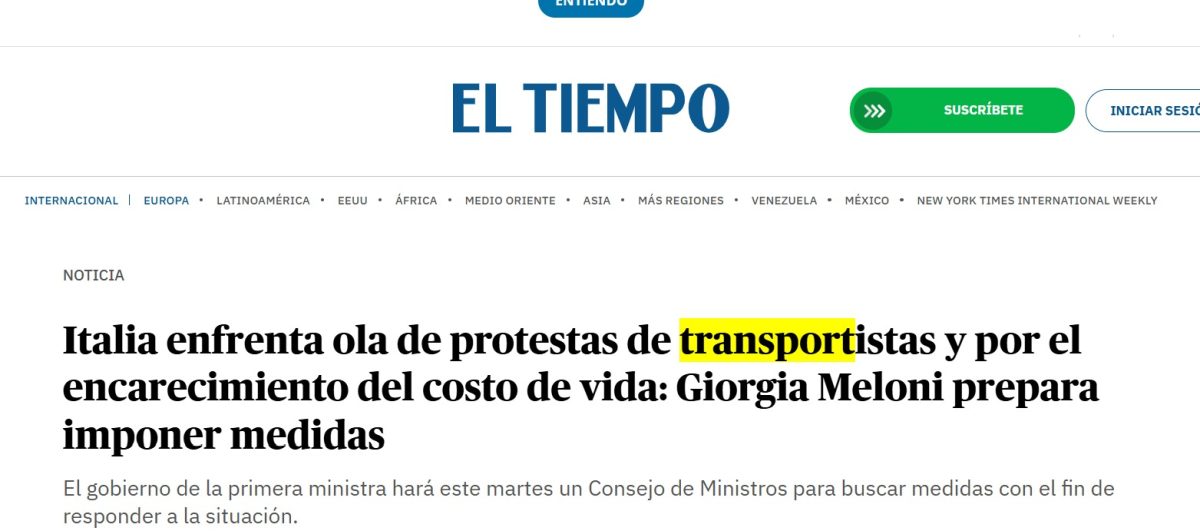 La protesta gentile del Sud fa rumore all’estero, lo sciopero degli autotrasportatori nei media di tutto il mondo