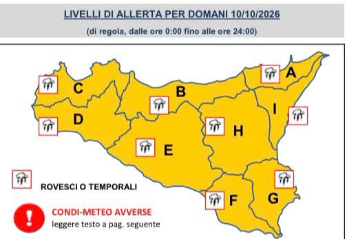 Maltempo in Sicilia, Acireale chiude le scuole sabato 10 ottobre: l’ordinanza del sindaco