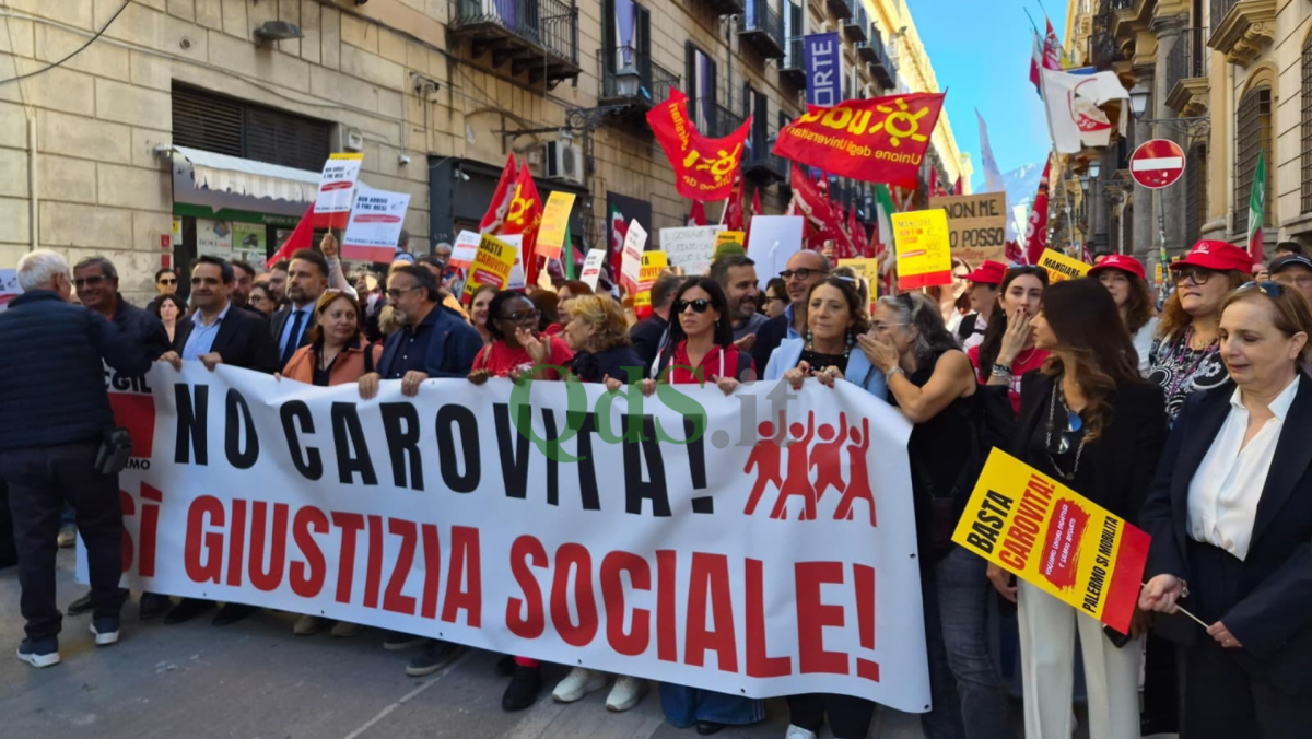 “Non me lo posso permettere”, a Palermo in quattro mila per la protesta contro il caro vita