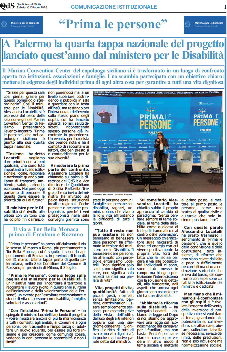 Dossier “Prima le persone” Dossier “Prima le persone”