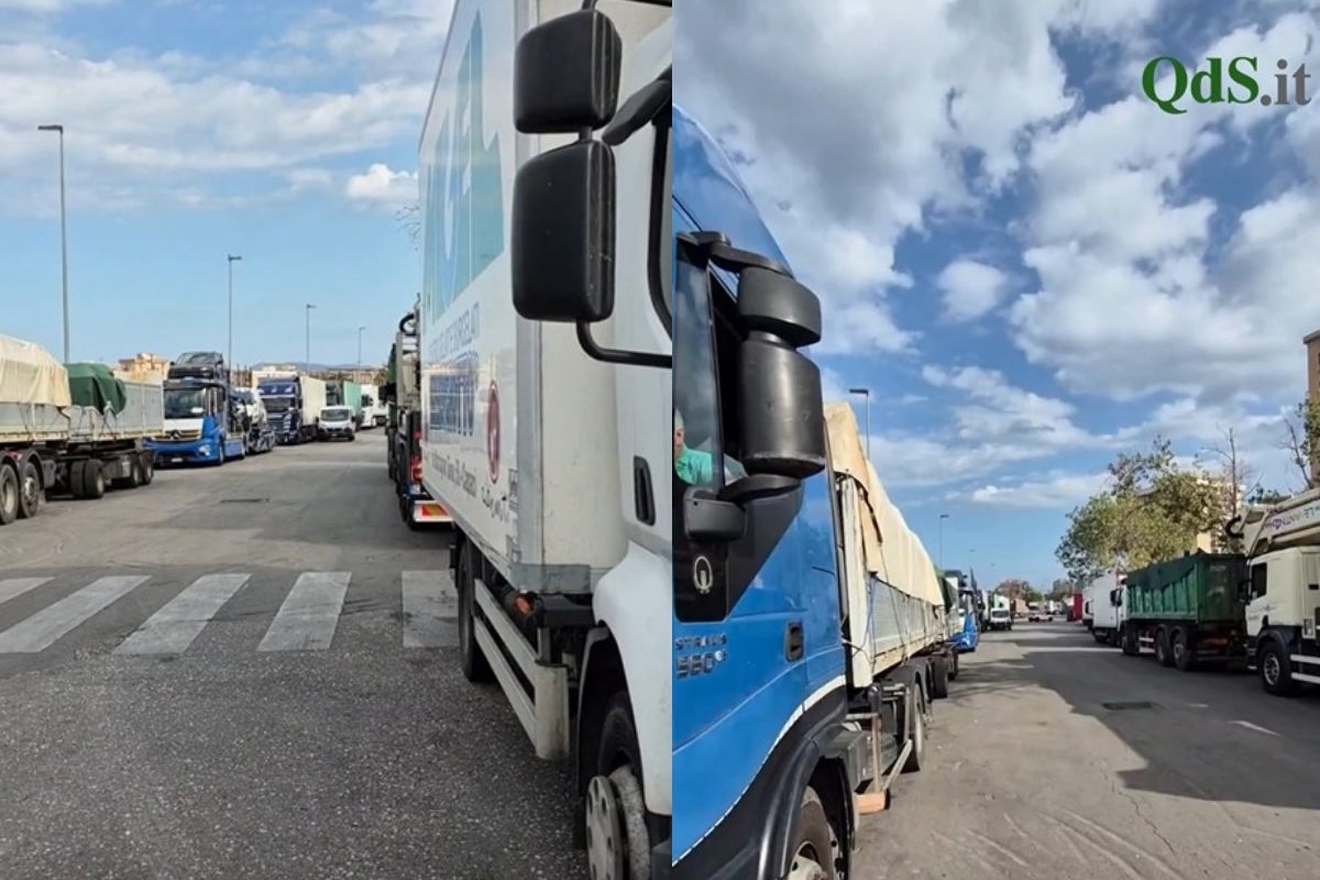 VIDEO | Cento tir bloccano via Oreto e dintorni a Palermo, prosegue il presidio degli autotrasportatori