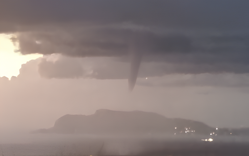 Palermo, tromba marina all’alba a Romagnolo