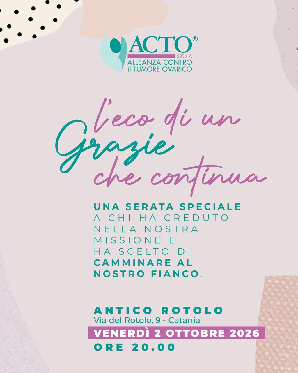 “L’eco di un grazie che continua”. Acto Sicilia celebra la rete di solidarietà costruita negli anni “L’eco di un grazie che continua”. Acto Sicilia celebra la rete di solidarietà costruita negli anni