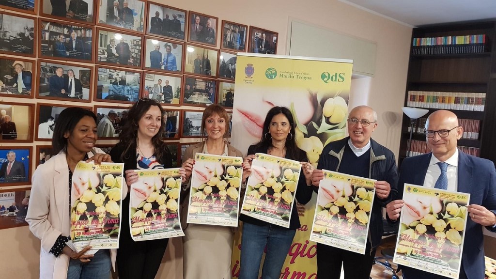 Presentazione ottava edizione di Maggio in...forma. In foto F. Ciarratano, E. Di Blasi, R. Tregua, F. Catalano, Don P. Galvano, M. Lanza (eb)