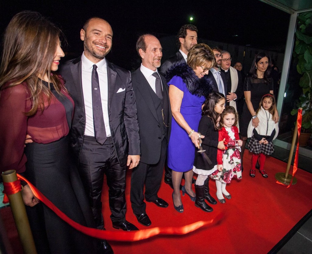 La famiglia Caselli in occasione dell’inaugurazione del salone MB