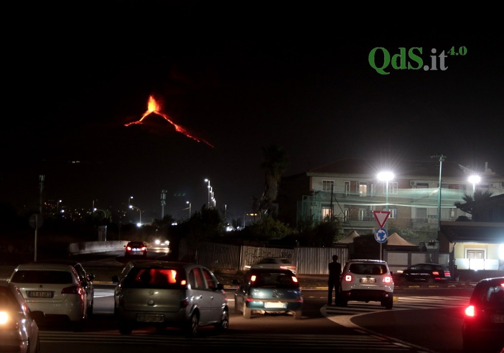 Eruzione dell'Etna dell'1 dicembre - QdS, foto di Davide Anastasi