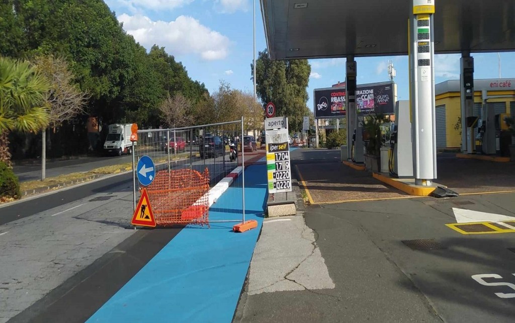 Lavori per la pista ciclabile di Ognina - QdS, Giuliano Spina