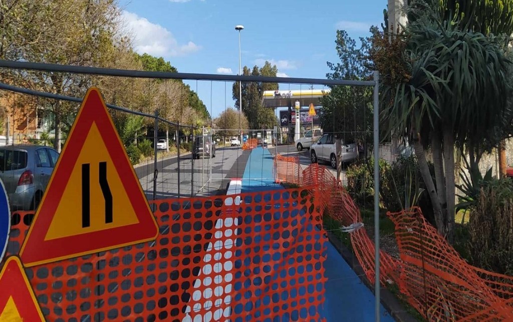 Lavori per la pista ciclabile di Ognina - QdS, Giuliano Spina