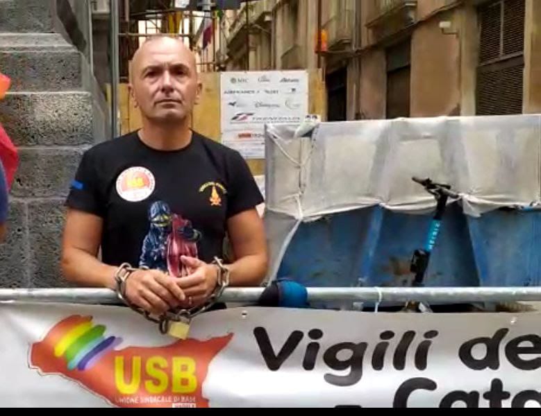Carmelo Barbagallo, coordinatore regionale del sindacato Usb ‘Vigili del Fuoco Sicilia’